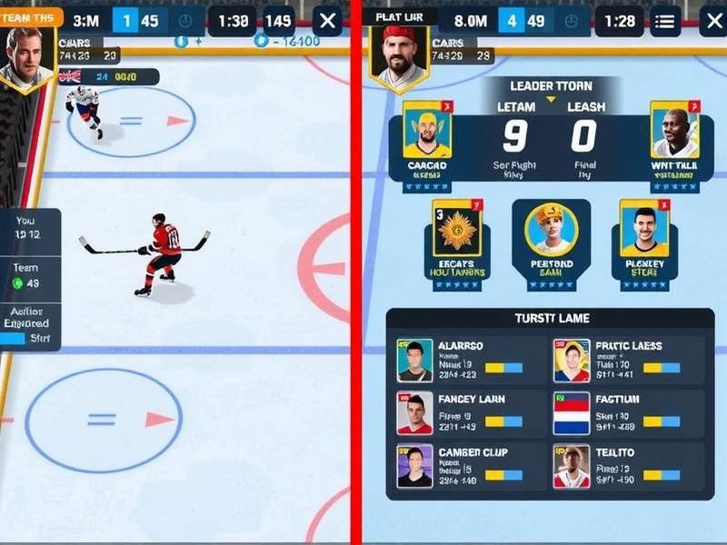 Hockey Fantasy Clash tournament screen showing competitive leaderboards